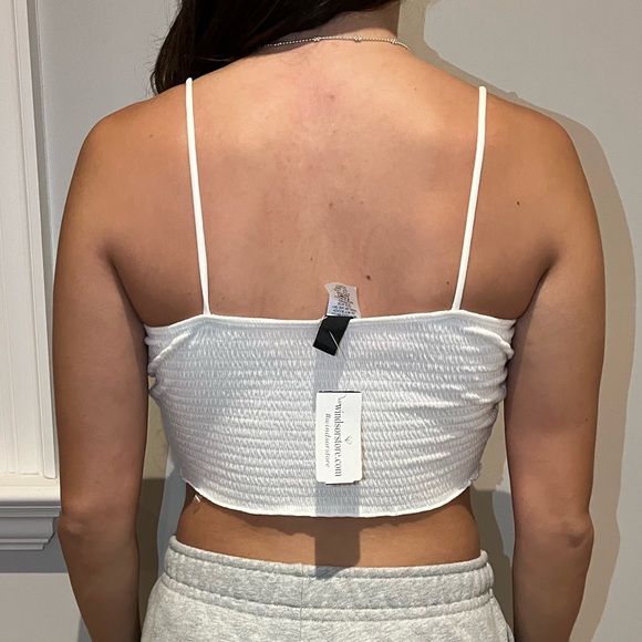 Windsor White Textured Crop Top - Picture 2 of 3